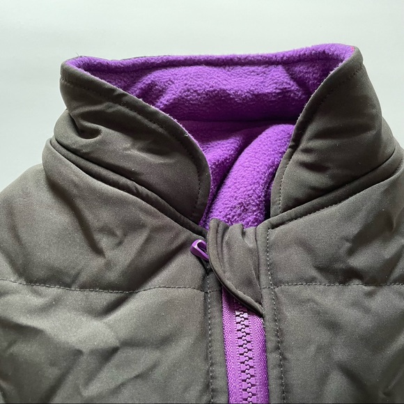 Fleece Lined Dog Jacket Black/Purple Size XXL - Picture 4 of 11